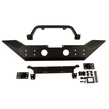 RUGGED RIDGE SPARTAN FRONT BUMPER, HIGH CLEARANCE ENDS, WITH OVERRIDER, 07-18 JK 11548.01